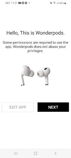 Android application WonderPods - airpods battery screenshort