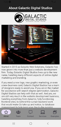 Android application Galactic Digital Studios screenshort