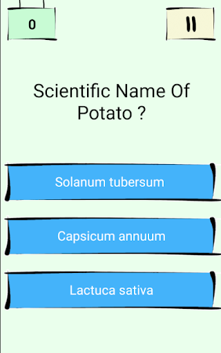 Android application Scientific Names Quiz screenshort