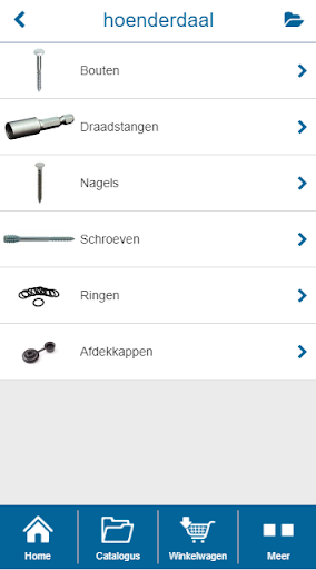 Android application Veldmans Shop screenshort