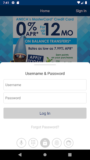 ANECA Federal Credit Union Screen 2