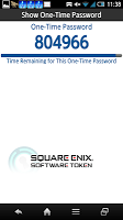 screenshot of SQUARE ENIX Software Token