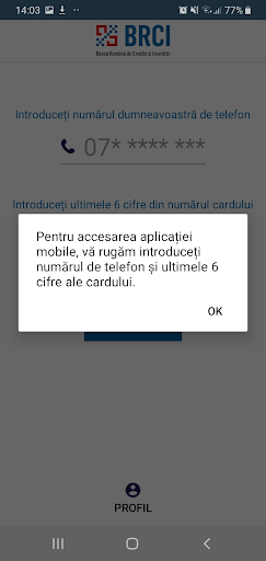 Android application BRCI Secure screenshort