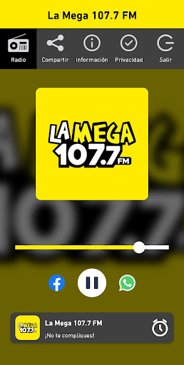 Android application La Mega 107.7 FM screenshort