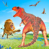 Wild Lion vs Dinosaur Fighting icon