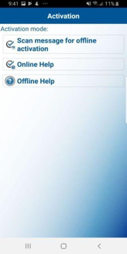 Android application SIGNATURE SECURE TOKEN screenshort