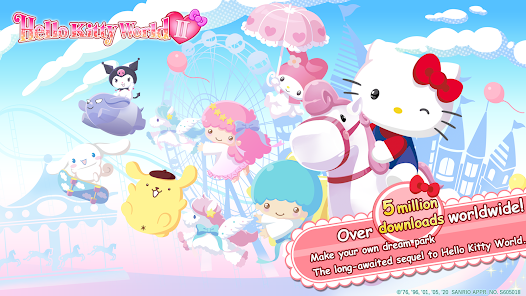 Hello Kitty World 2 Sanrio Kawaii Theme Park Game screenshots apk mod 1