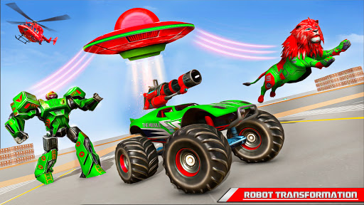Space Robot Transport Games - Lion Robot Car Game  screenshots 7
