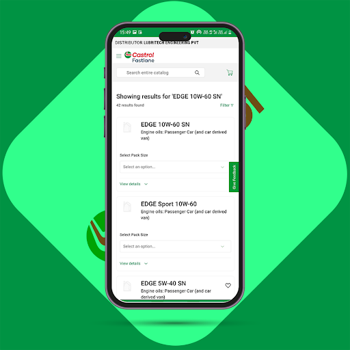 Castrol FASTLANE Screen 3