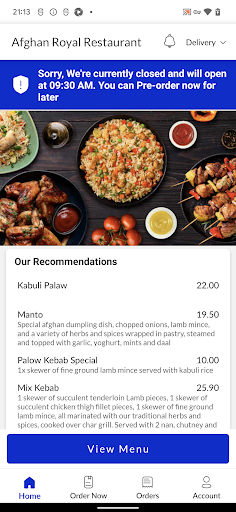 Afghan Royal Restaurant Screen 2