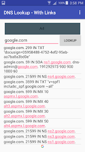 DNS Lookup - With Links لقطة شاشة