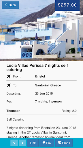 Holiday Search Engine Screen 3