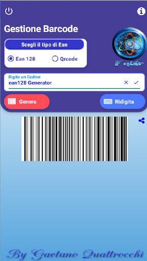 Android application Generatore Barcode / Qrcode screenshort