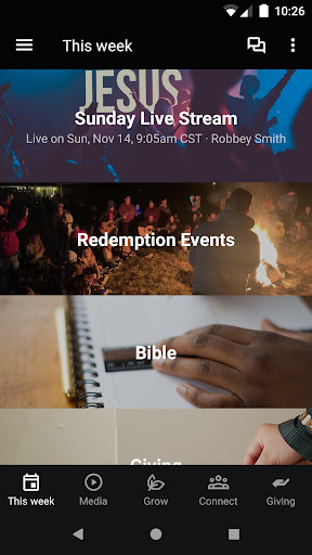 Android application Redemption Church - IL screenshort