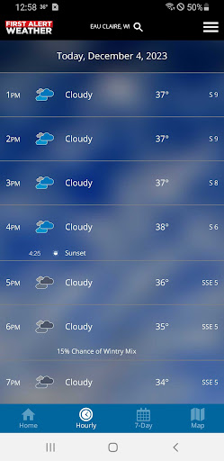 Screenshot of WEAU 13 First Alert Weather