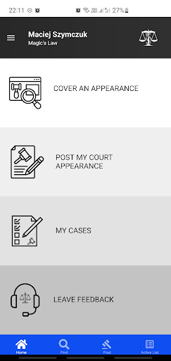 Android application My Court Support screenshort