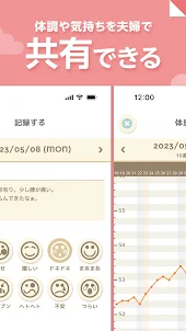 トツキトオカ：夫婦で共有できる『妊娠記録・日記』アプリ