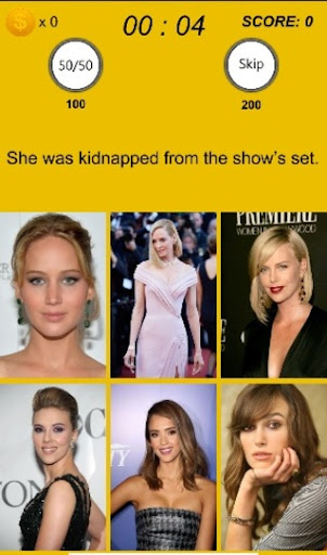 Android application Hollywood Unbelievable Quiz screenshort