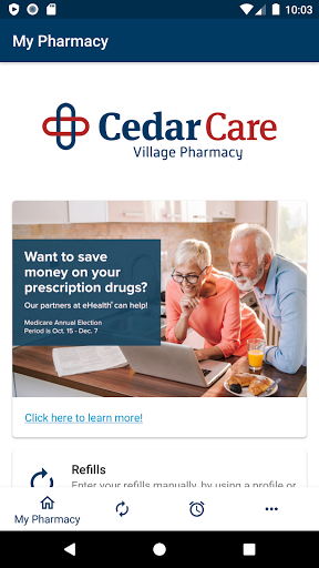 Android application Cedar Care Village Pharmacy screenshort