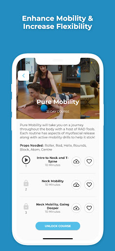 Screenshot of Rad Mobility & Recovery App