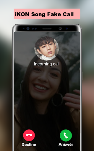 Android application iKON Song Fake Call screenshort