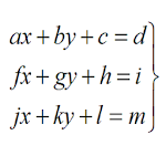 System Equations 3x3 Apk