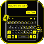 Cover Image of Descargar Tema de teclado de negocios amarillo negro  APK