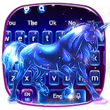 Neon Galaxy Unicorn Keyboard Theme icon