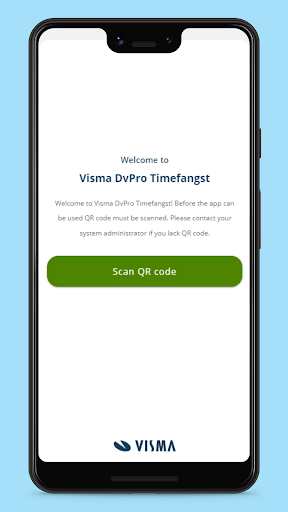 Android application Visma DvPro Timefangst Onprem screenshort