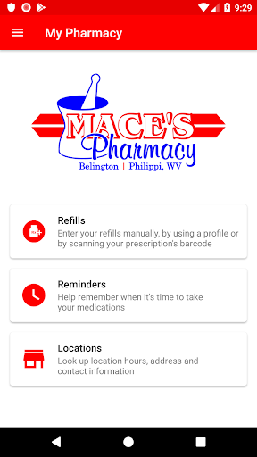 Android application Mace's Pharmacy screenshort