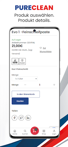 Pureclean Shop Screen 3