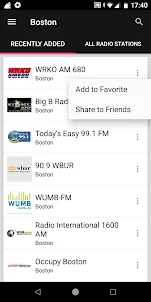 Boston Radio Stations -  USA