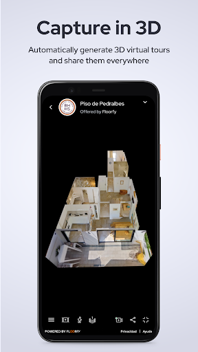 Android application FLOORFY · Virtual tours screenshort