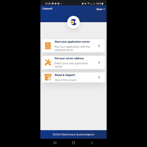 Android application Cobos4i screenshort