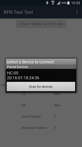 RFNTestToolAndroid Screen 3
