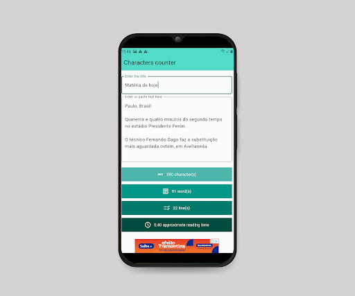Word character counter