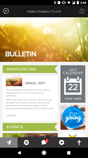 Android application churchScribe screenshort