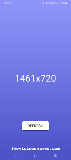 Android application Resolution Checker - Pixels screenshort