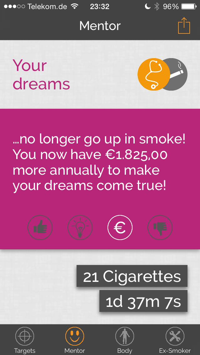Android application Quit smoking - Smokerstop screenshort