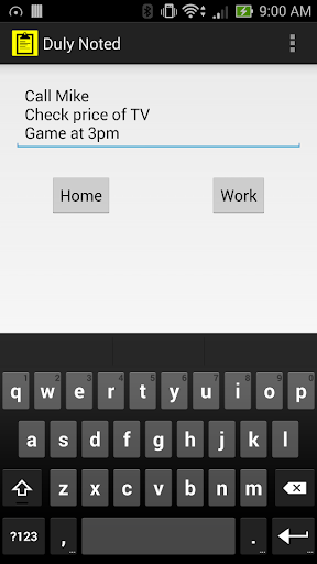 Android application Duly Noted screenshort