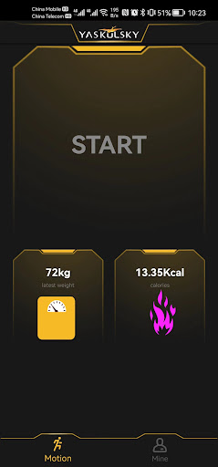 Android application YASKULSKY fitness screenshort