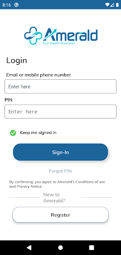Android application Ameraldcare Doctor screenshort