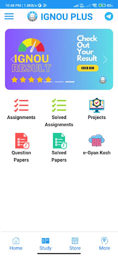 IGNOU PLUS App Screen 2