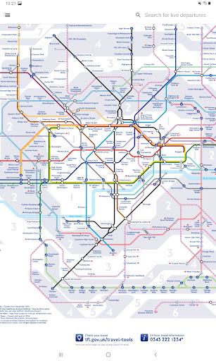 Screenshot of London Tube Live - Underground