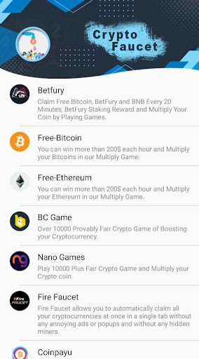 Android application Crypto Faucet - Earn Crypto screenshort