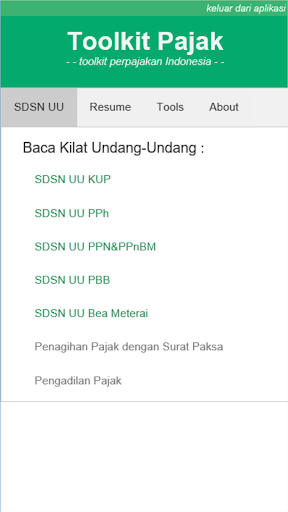 Android application Toolkit Pajak screenshort