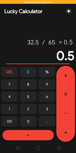 Android application Lucky Calculator screenshort