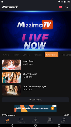 Android application Mizzima TV App screenshort
