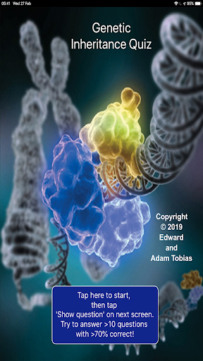 Android application Genetic Inheritance Quiz A screenshort