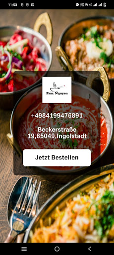 Android application Famnguyen Restaurant screenshort